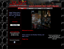 Tablet Screenshot of jojosmartinilounge.com